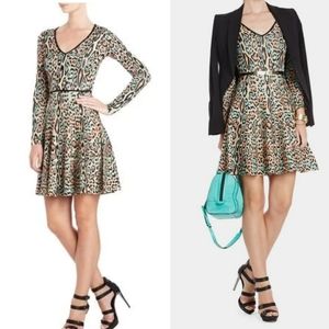 BCBG MAXAZRIA Melora Leopard Print mini dress